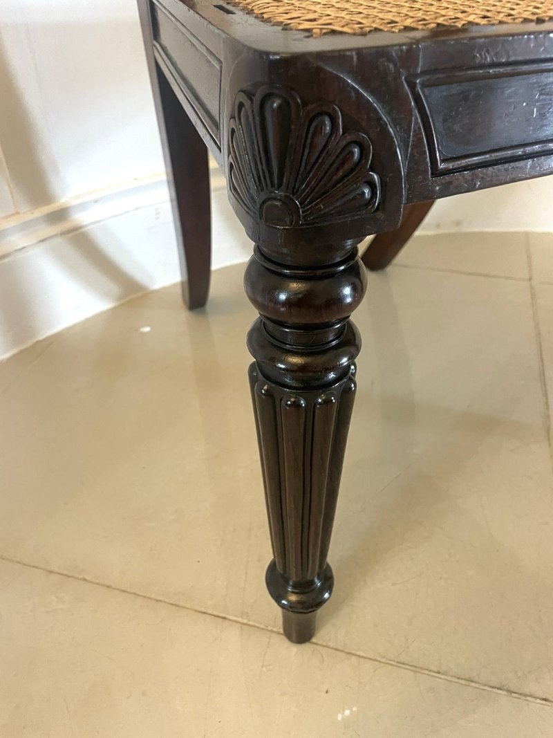 Outstanding Quality Antique Regency Set of 8 Carved Rosewood Dining Chairs - Image 17